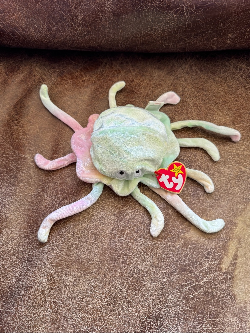 Beanie Baby jellyfish in Pastel Pink & Green